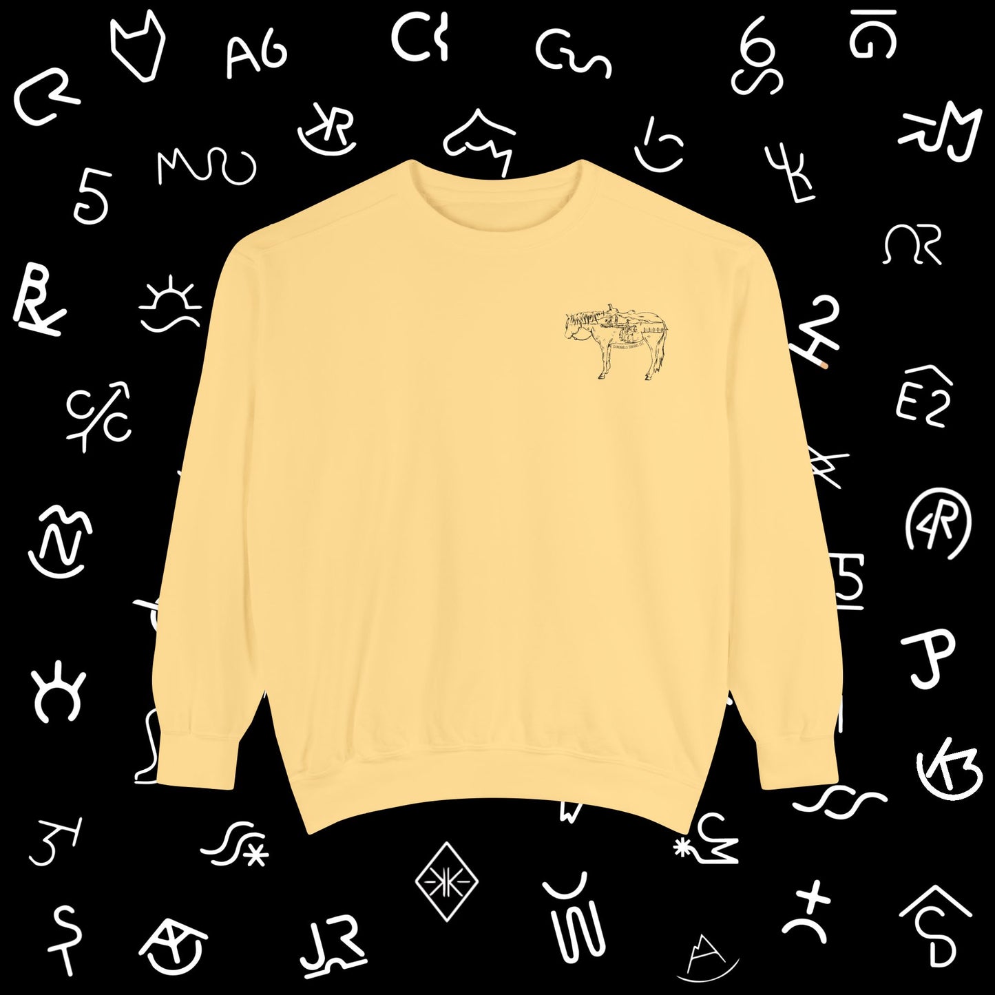 Spurs Western Garment-Dyed Sweatshirt - Punchy Cowboy Ranch Wife Design