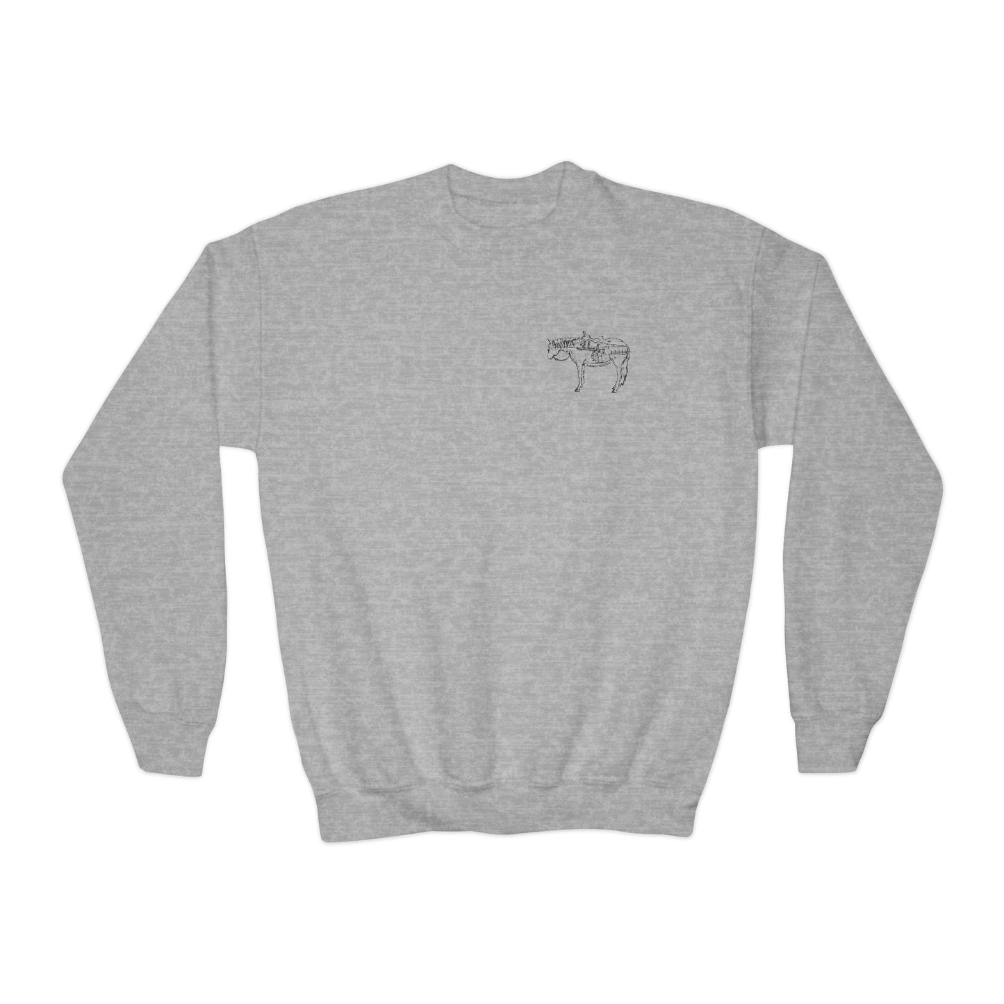 Western Kids Spur Youth Crewneck Sweatshirt