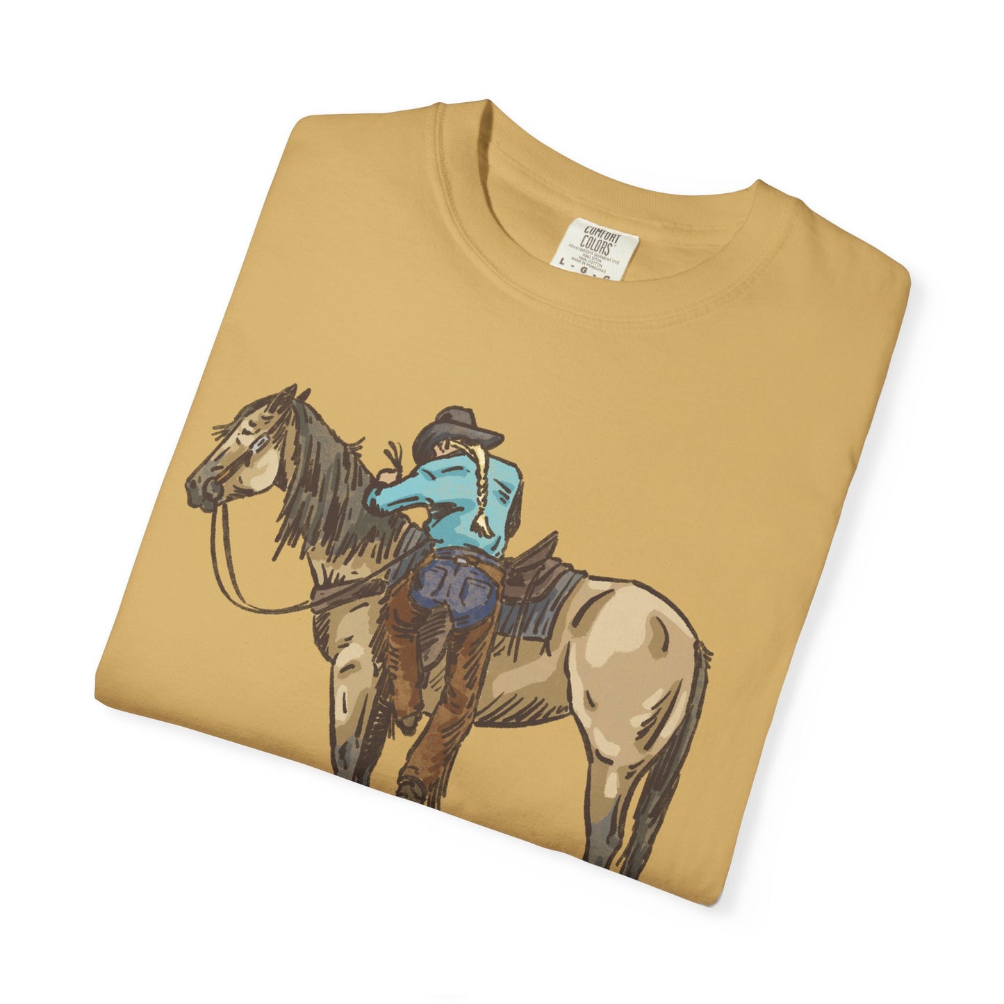 Vintage Cowboy Back in the Saddle Unisex Garment-Dyed T-shirt