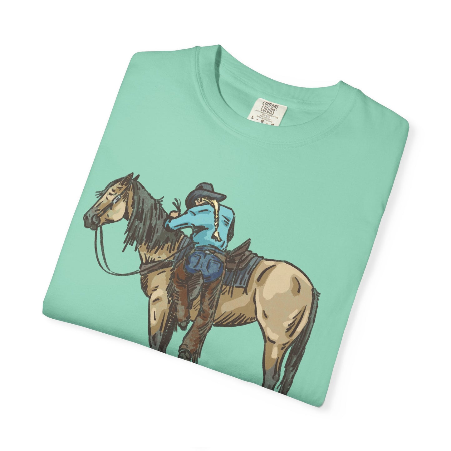 Vintage Cowboy Back in the Saddle Unisex Garment-Dyed T-shirt