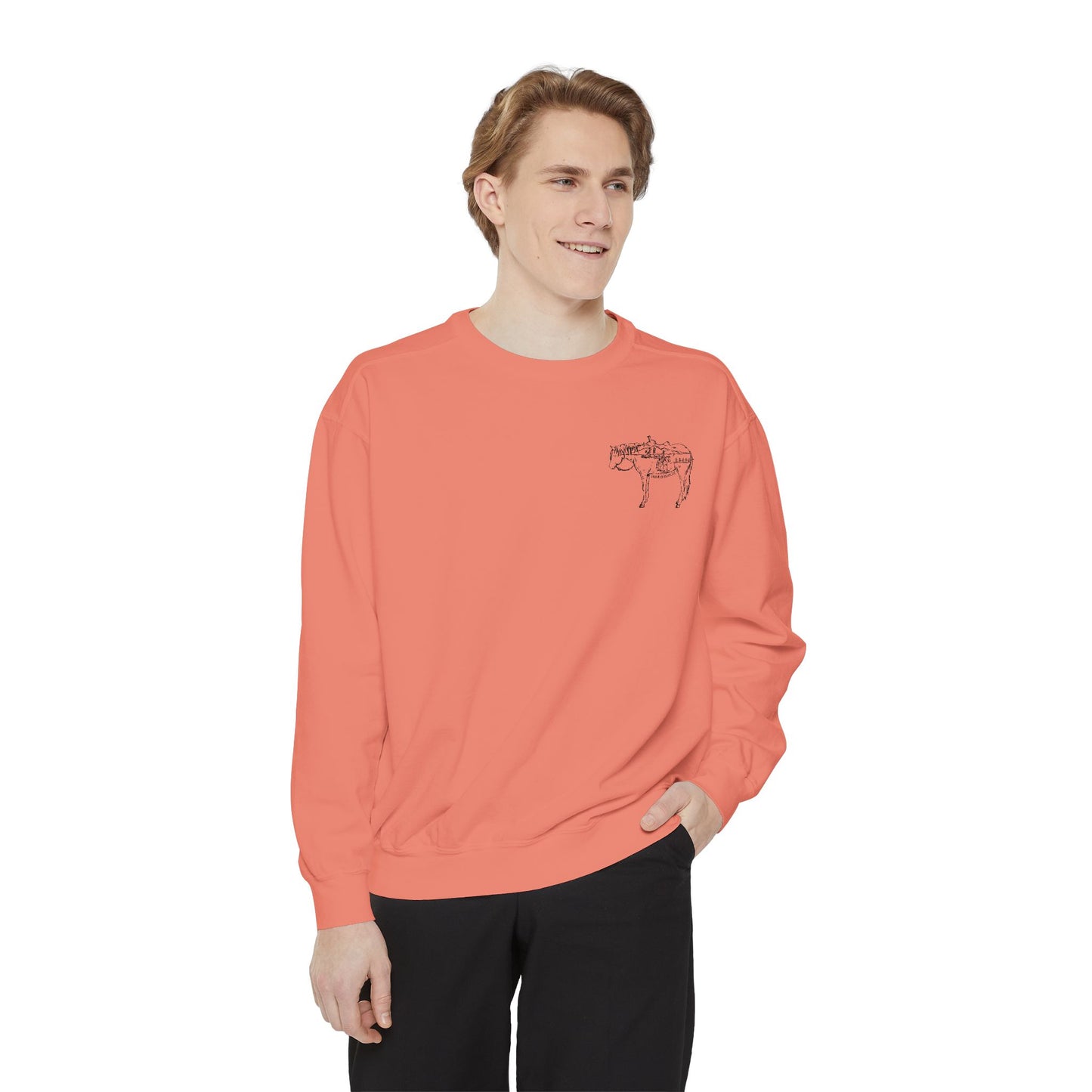 Spurs Western Garment-Dyed Sweatshirt - Punchy Cowboy Ranch Wife Design