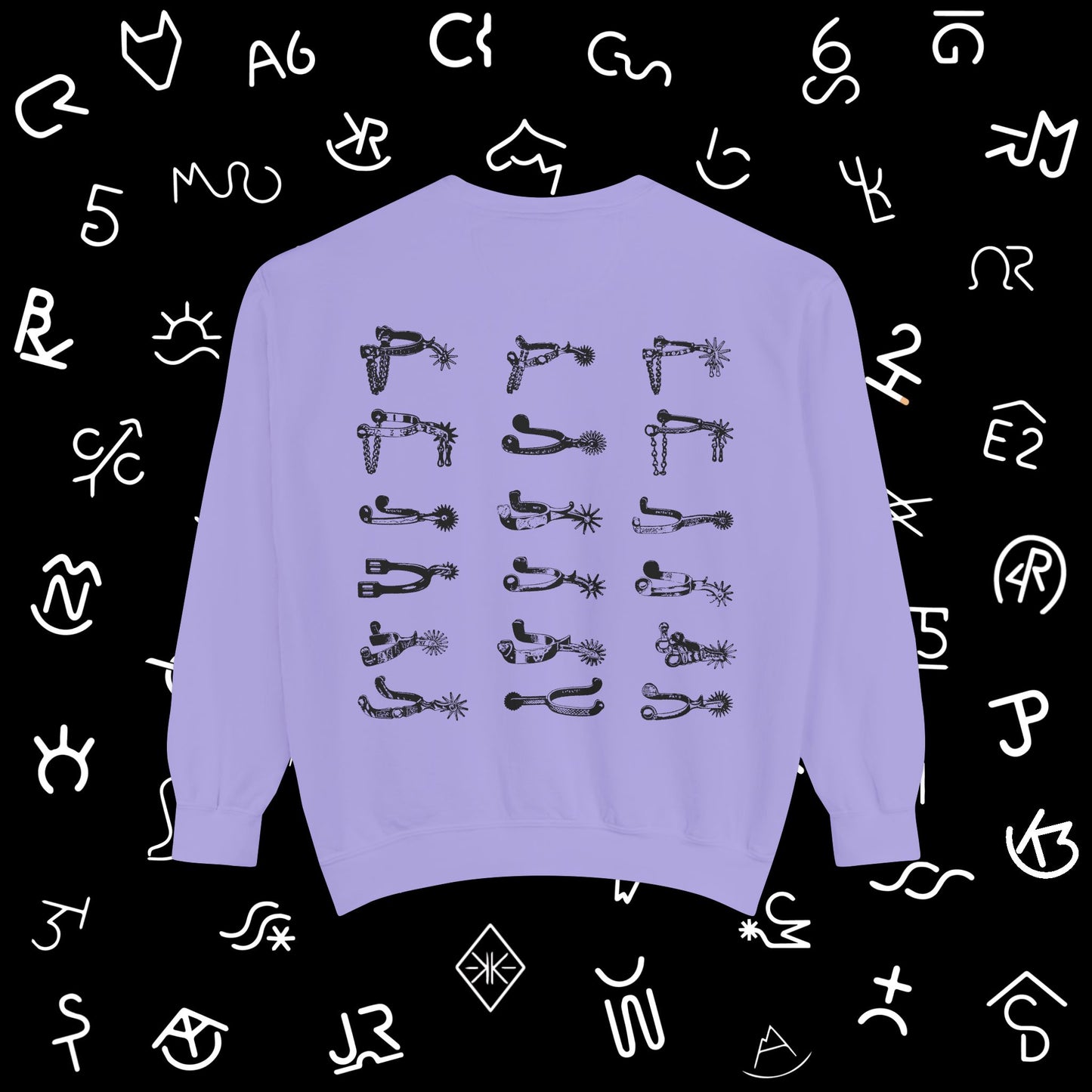 Spurs Western Garment-Dyed Sweatshirt - Punchy Cowboy Ranch Wife Design