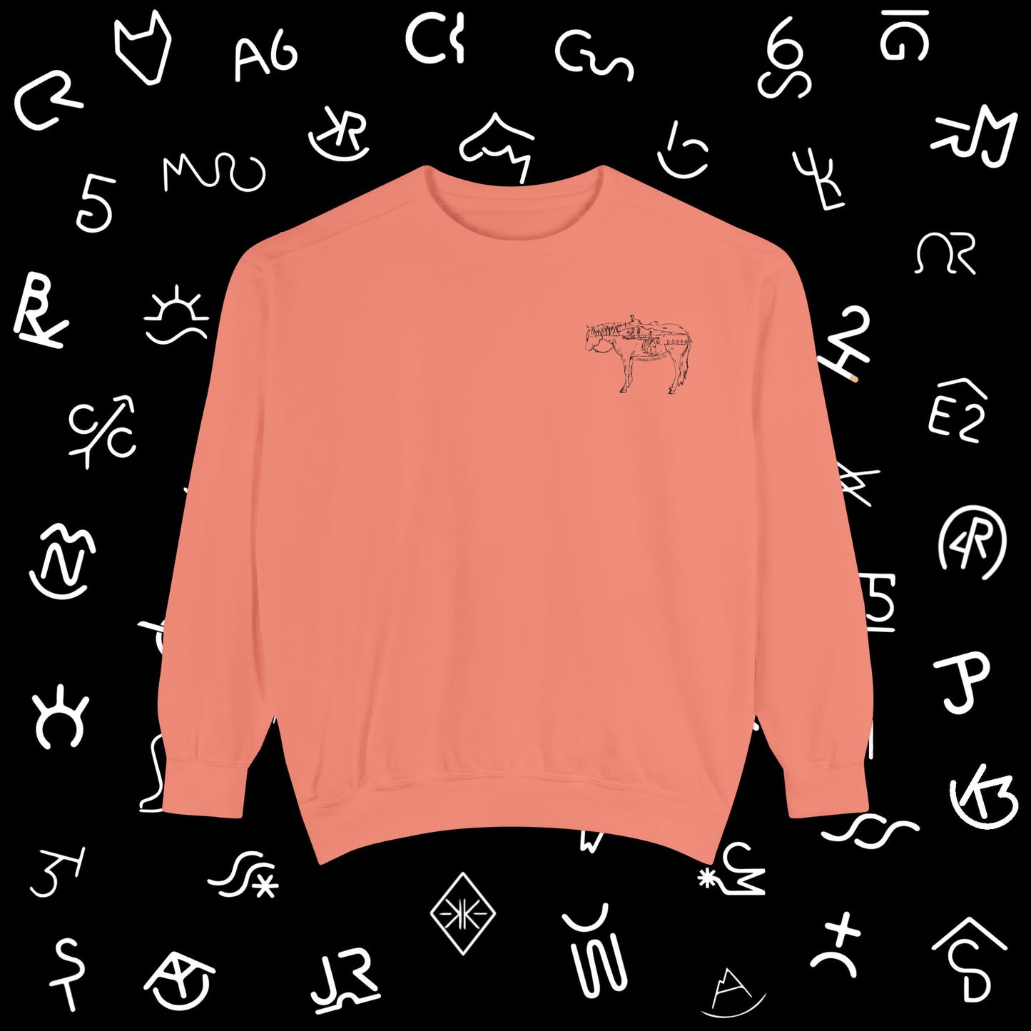 Spurs Western Garment-Dyed Sweatshirt - Punchy Cowboy Ranch Wife Design
