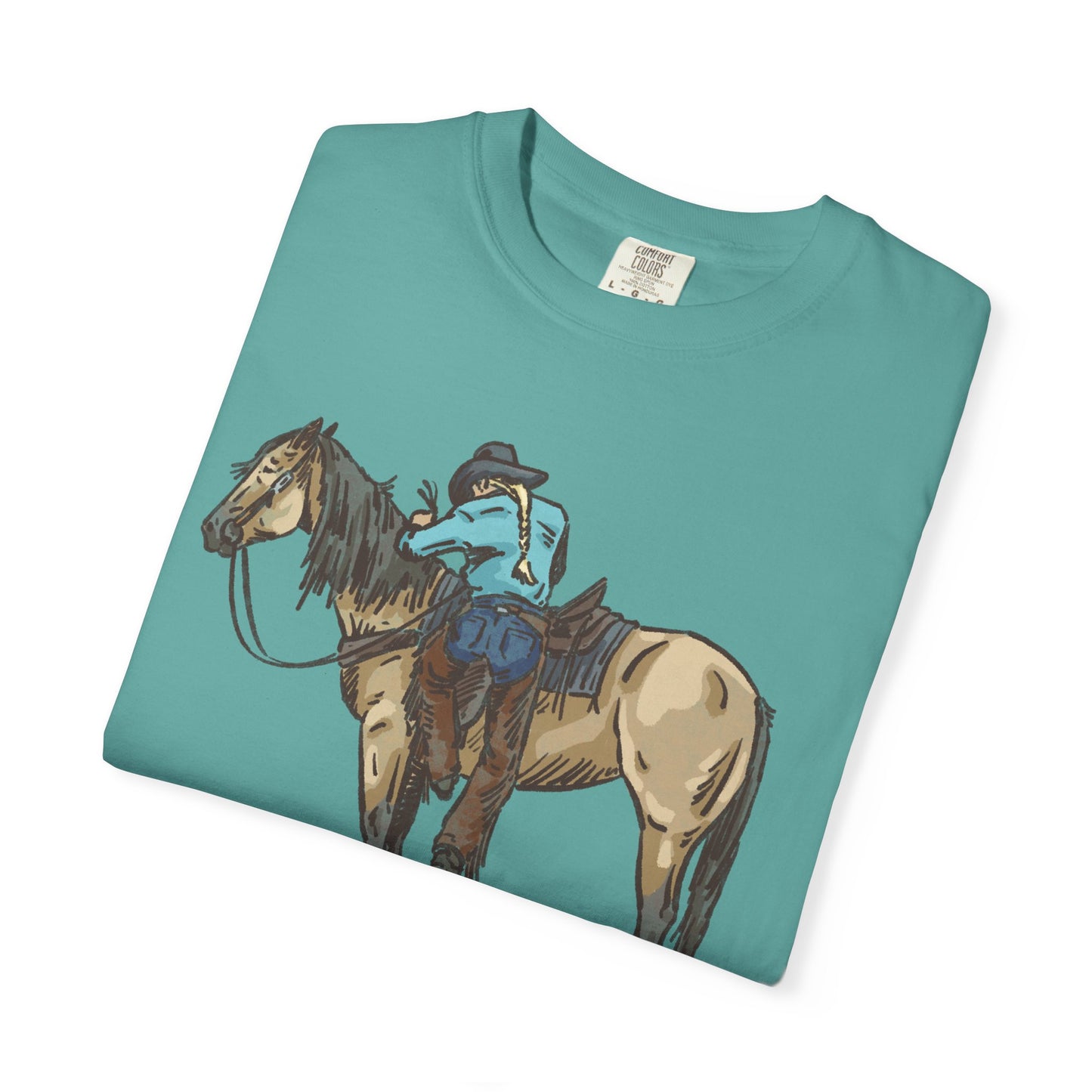 Vintage Cowboy Back in the Saddle Unisex Garment-Dyed T-shirt