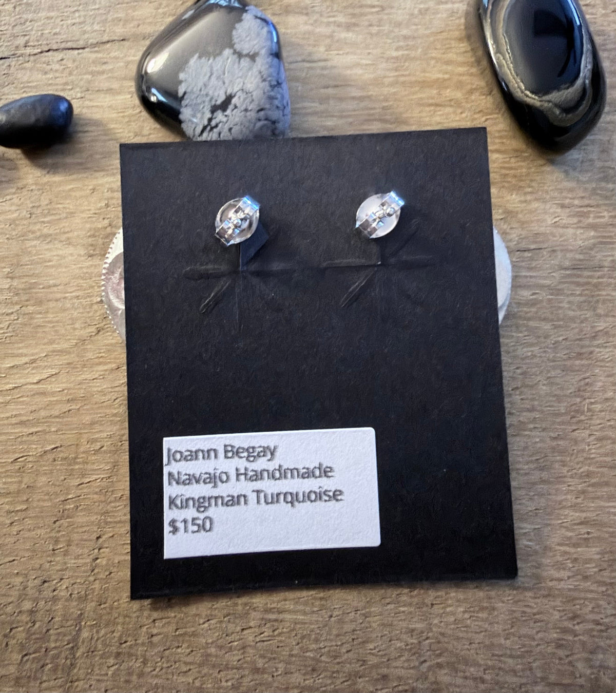Native Made by Joann Begay Sterling Silver Concho Earrings