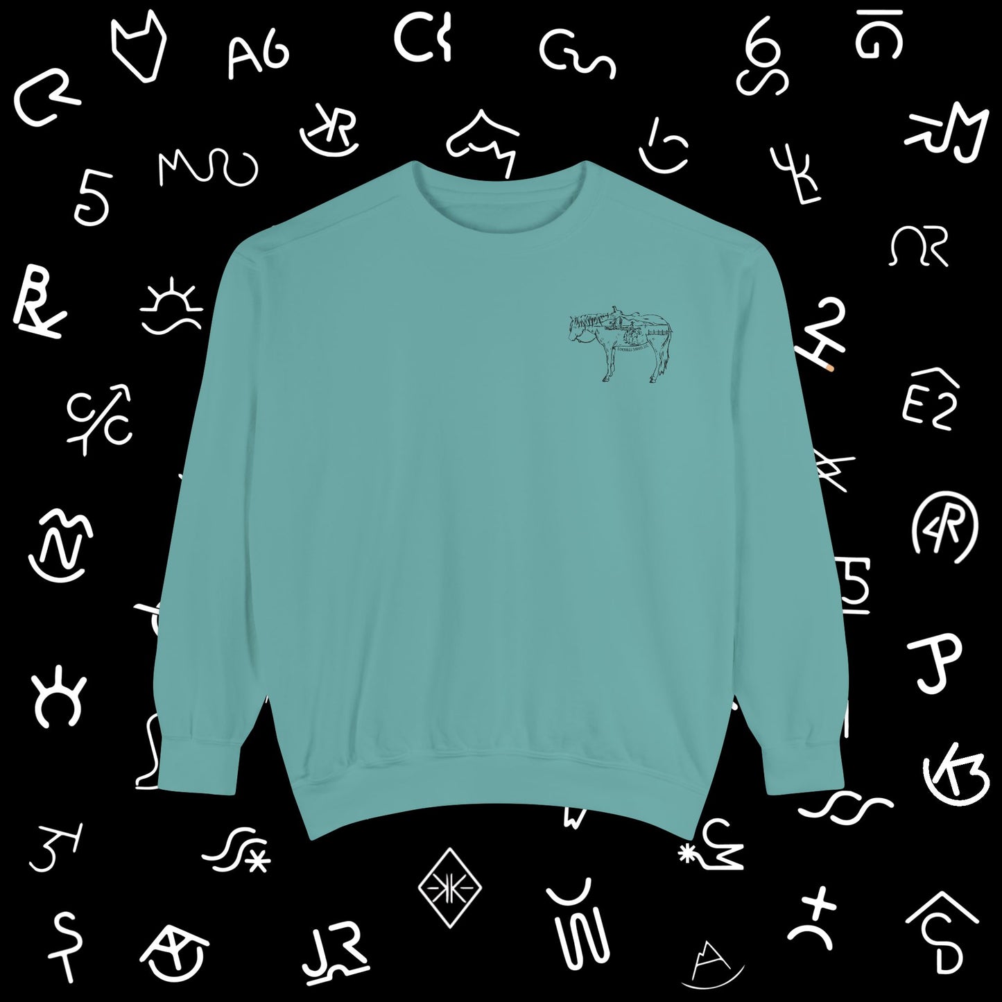 Spurs Western Garment-Dyed Sweatshirt - Punchy Cowboy Ranch Wife Design