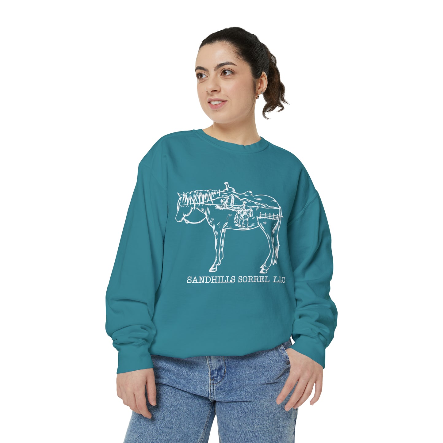 Sandhills Sorrel White Logo Sweatshirt