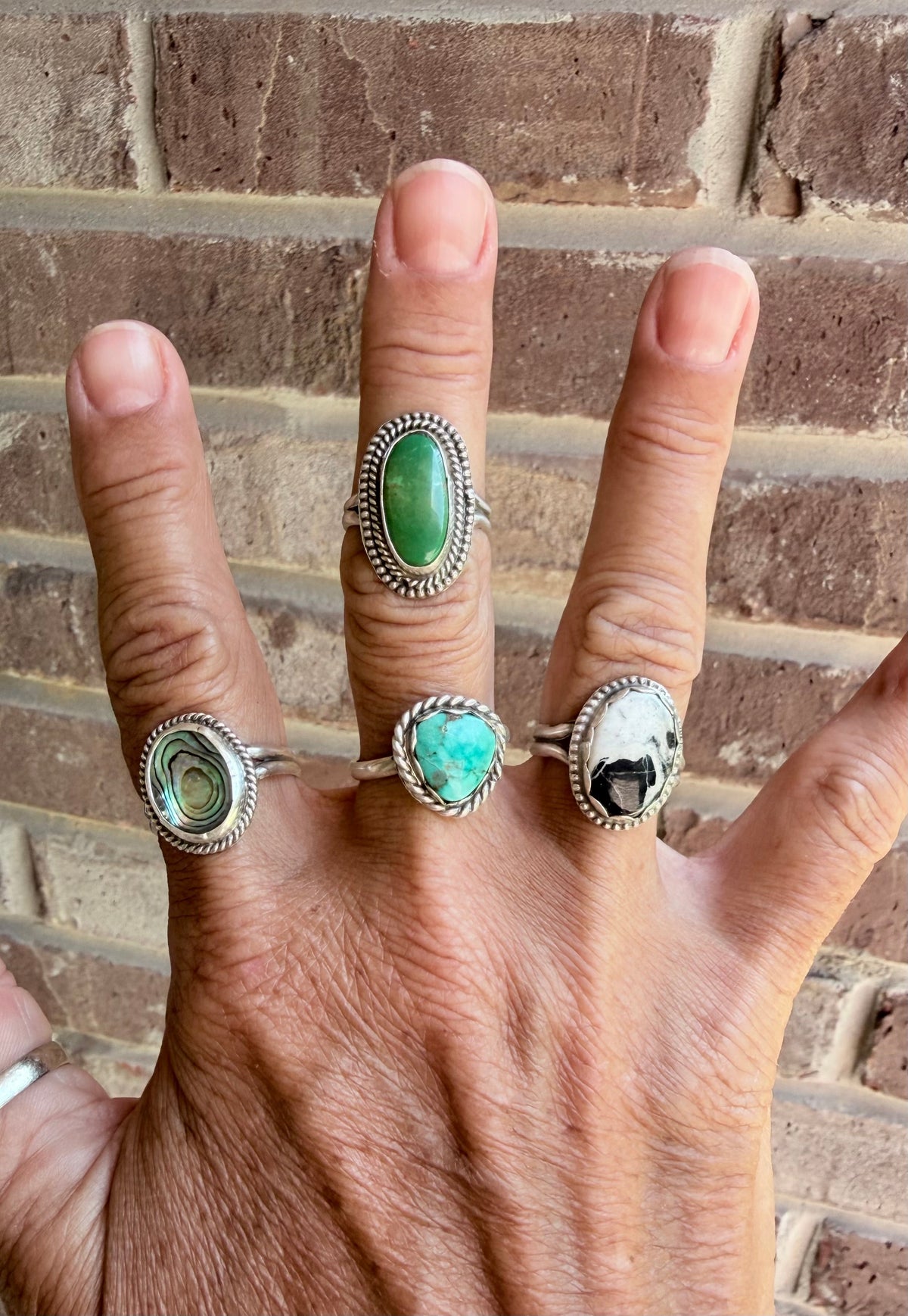 Abalone and Sterling Silver Ring