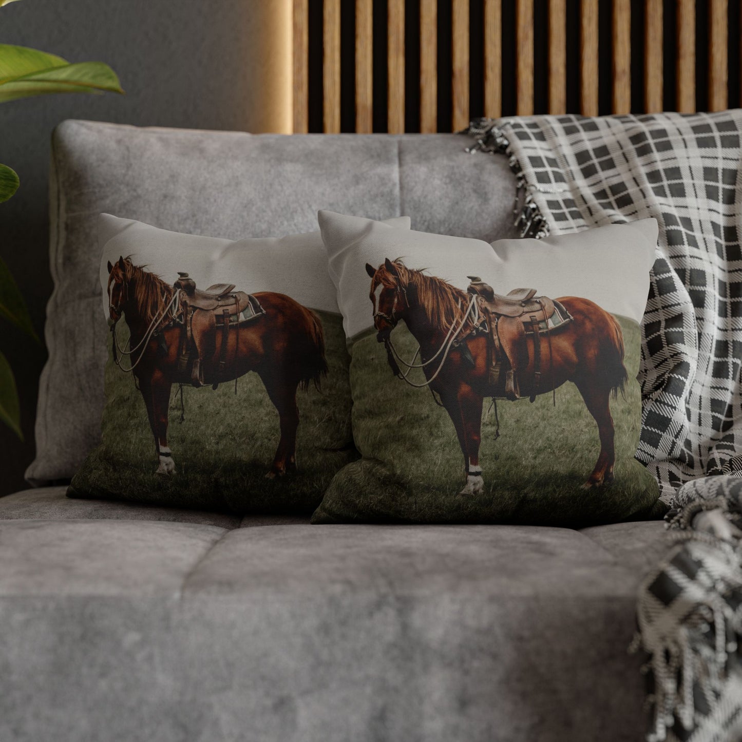 Square Pillowcase - Hobbled Horse Design
