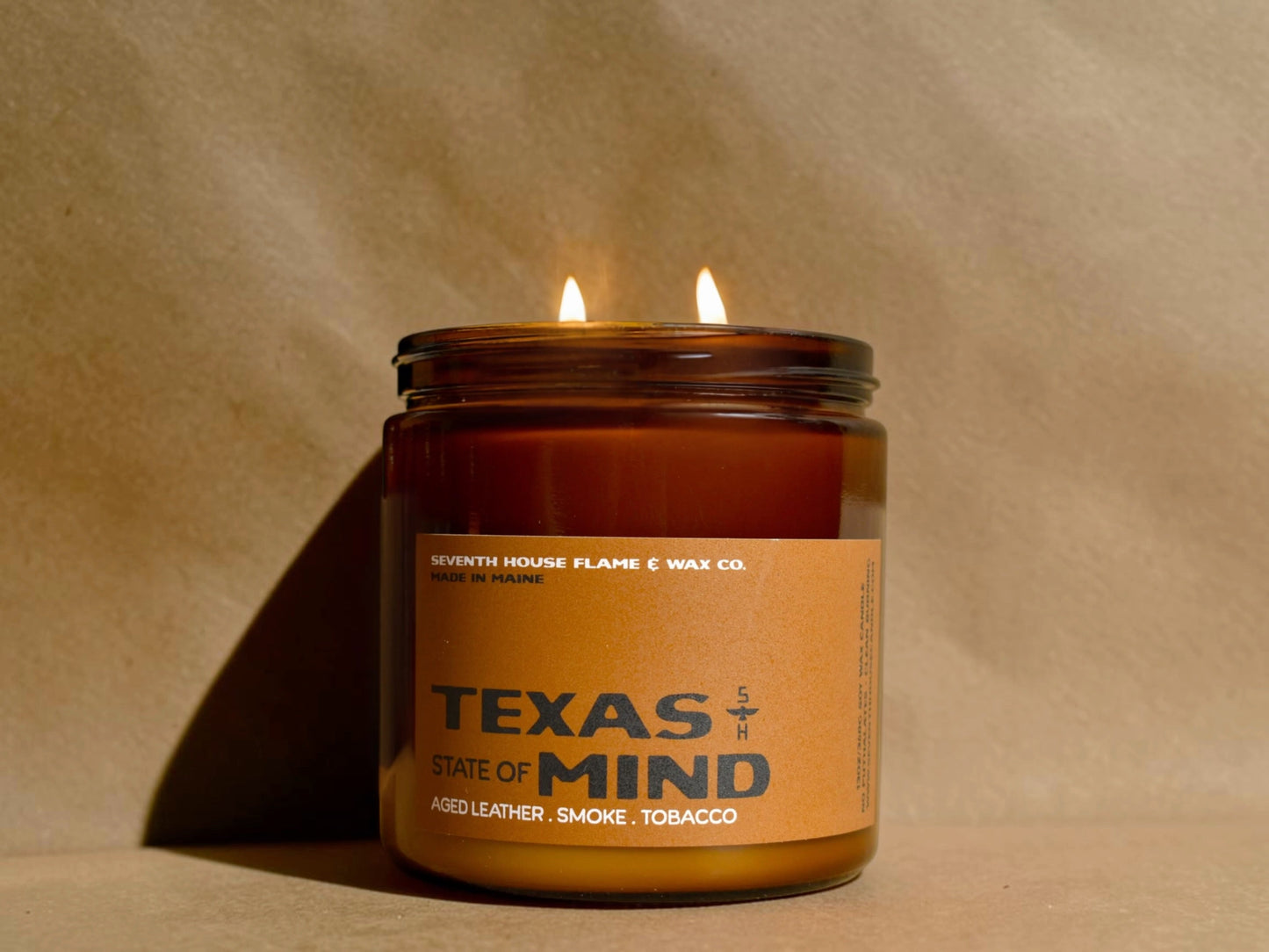 TEXAS STATE OF MIND - Leather & Smoke Candle