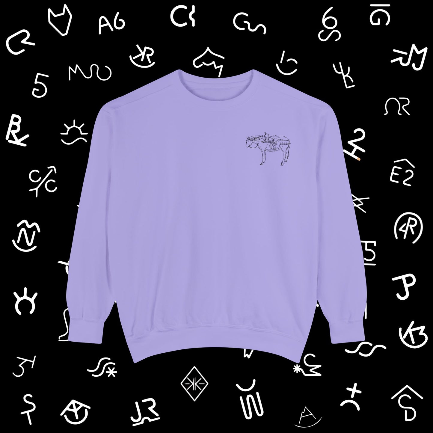 Spurs Western Garment-Dyed Sweatshirt - Punchy Cowboy Ranch Wife Design