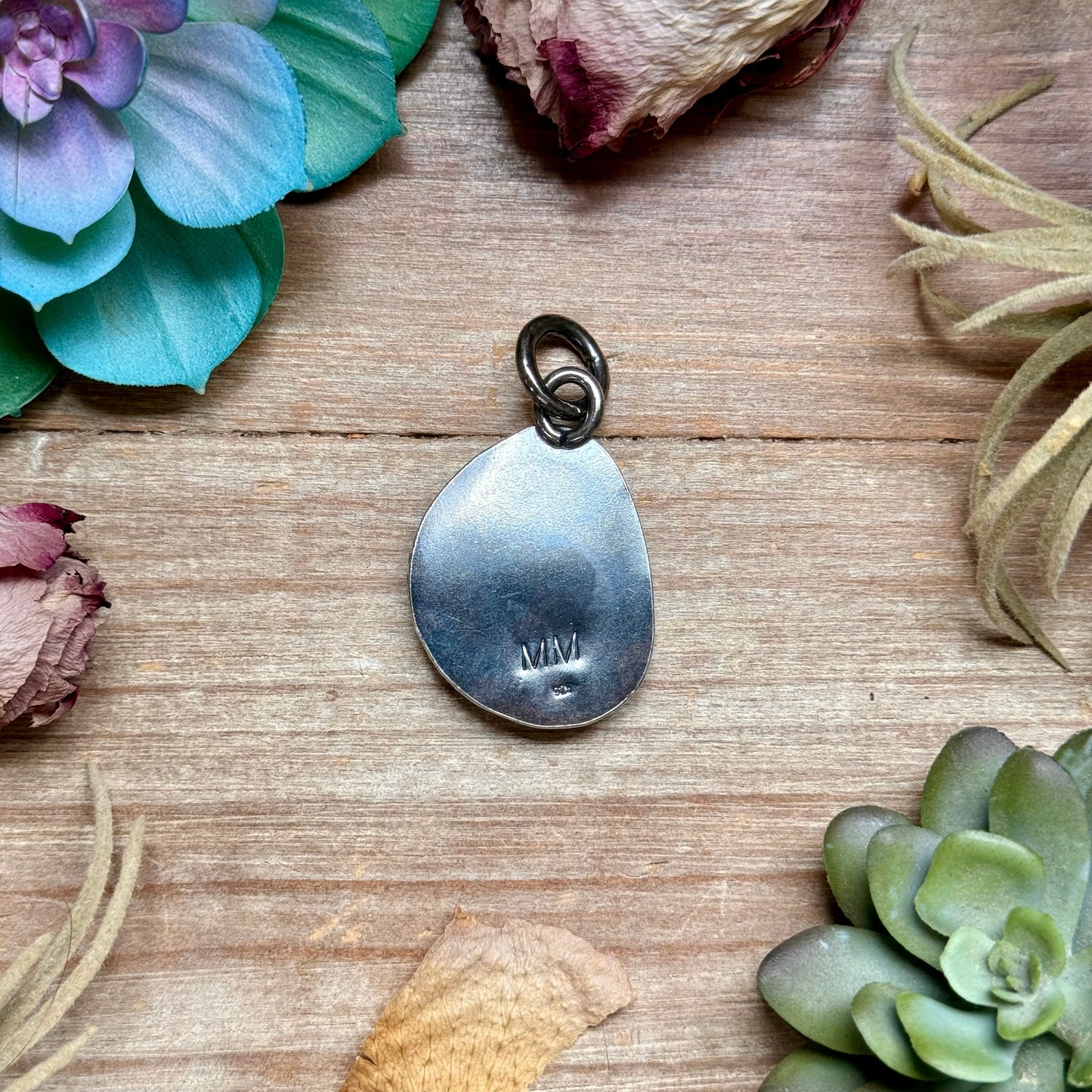 MJ Freeform Turquoise Pendant – Sterling Silver