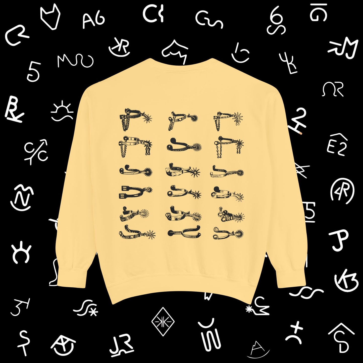 Spurs Western Garment-Dyed Sweatshirt - Punchy Cowboy Ranch Wife Design