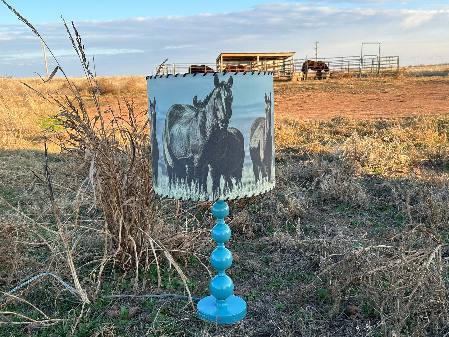 Mare and Colts Lampshade