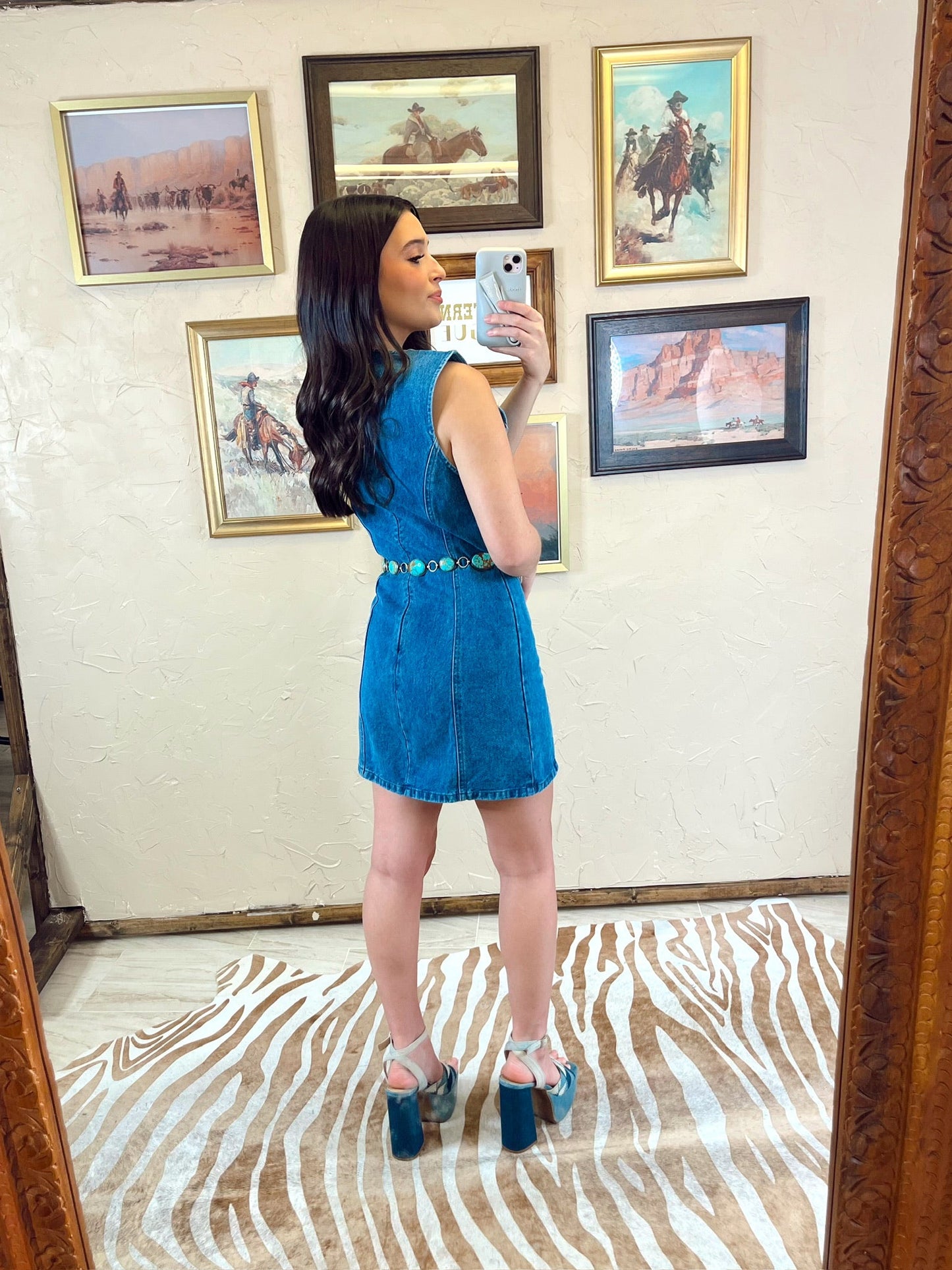The Dallas Denim Dress-SMALL