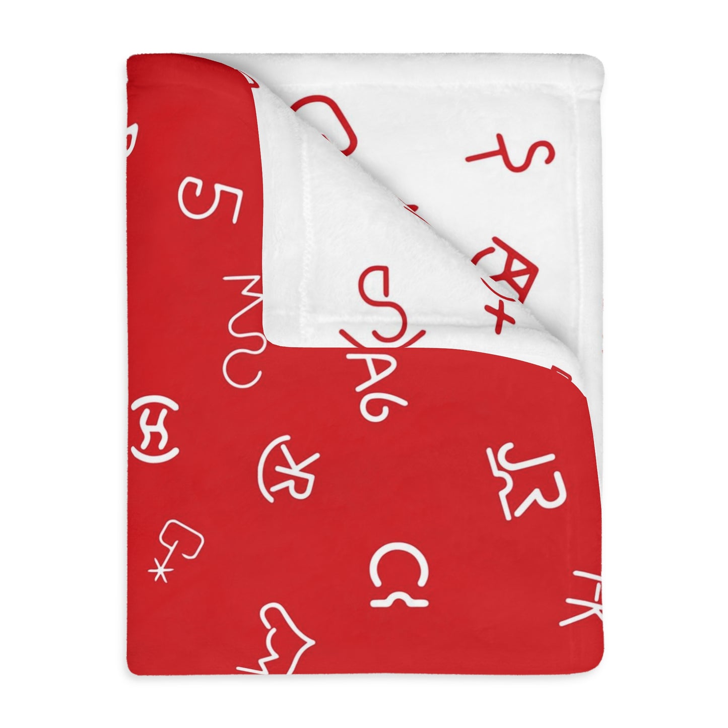 Exclusive Random Brand Print Minky Blanket