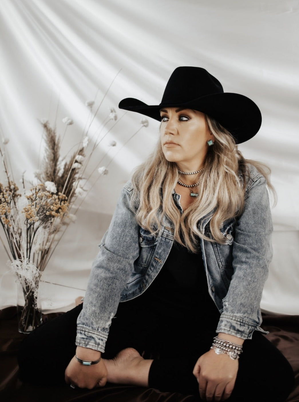 KITTIE K COWLOT FELT BLACK HAT