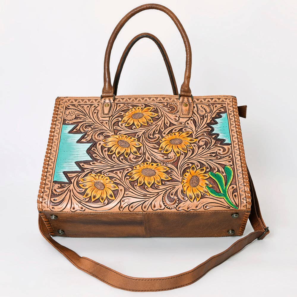 ADBG235 Tote Hand Tooled Genuine Western Leather Women Bag