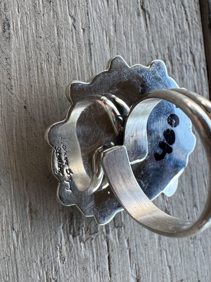 Far Away Places MOP + Turquoise Adjustable Ring