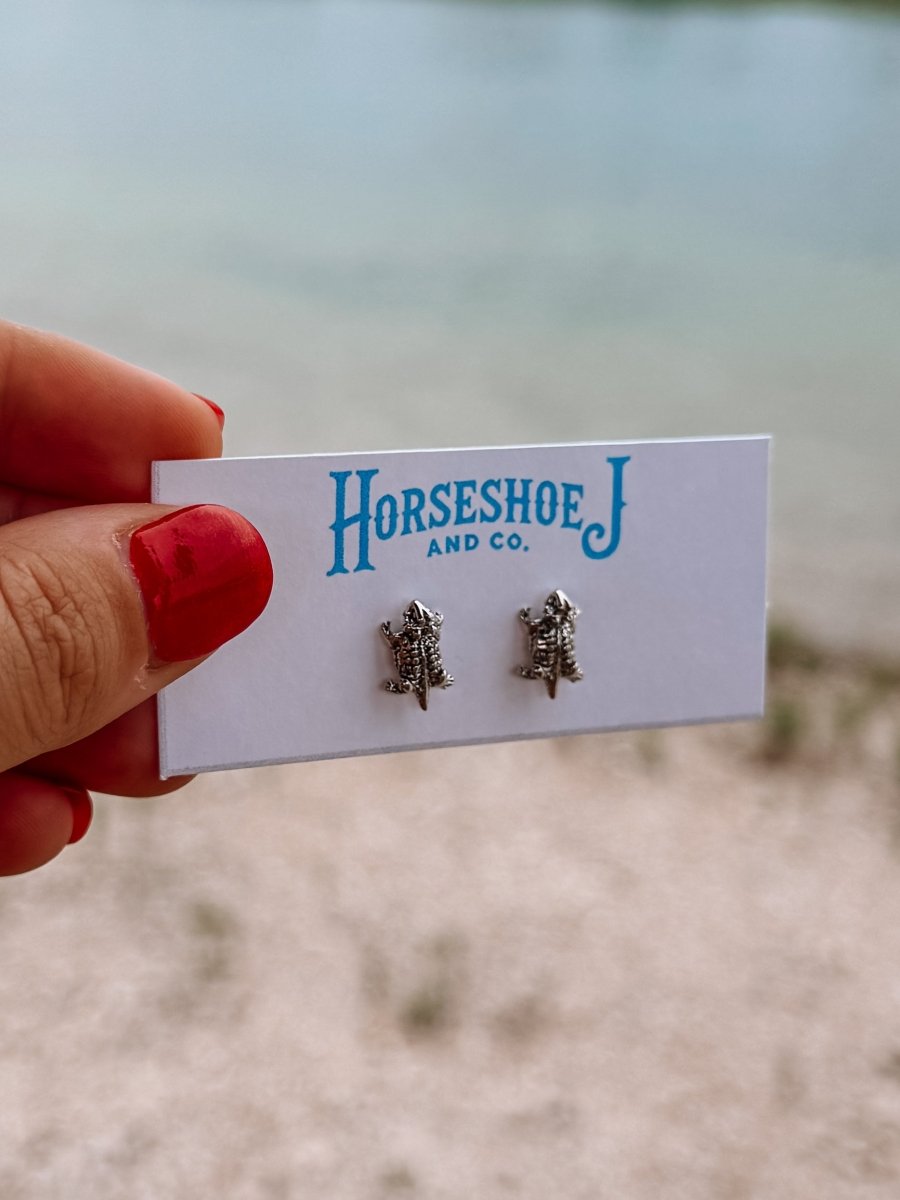 Horned Lizard/Toad Stud Earrings