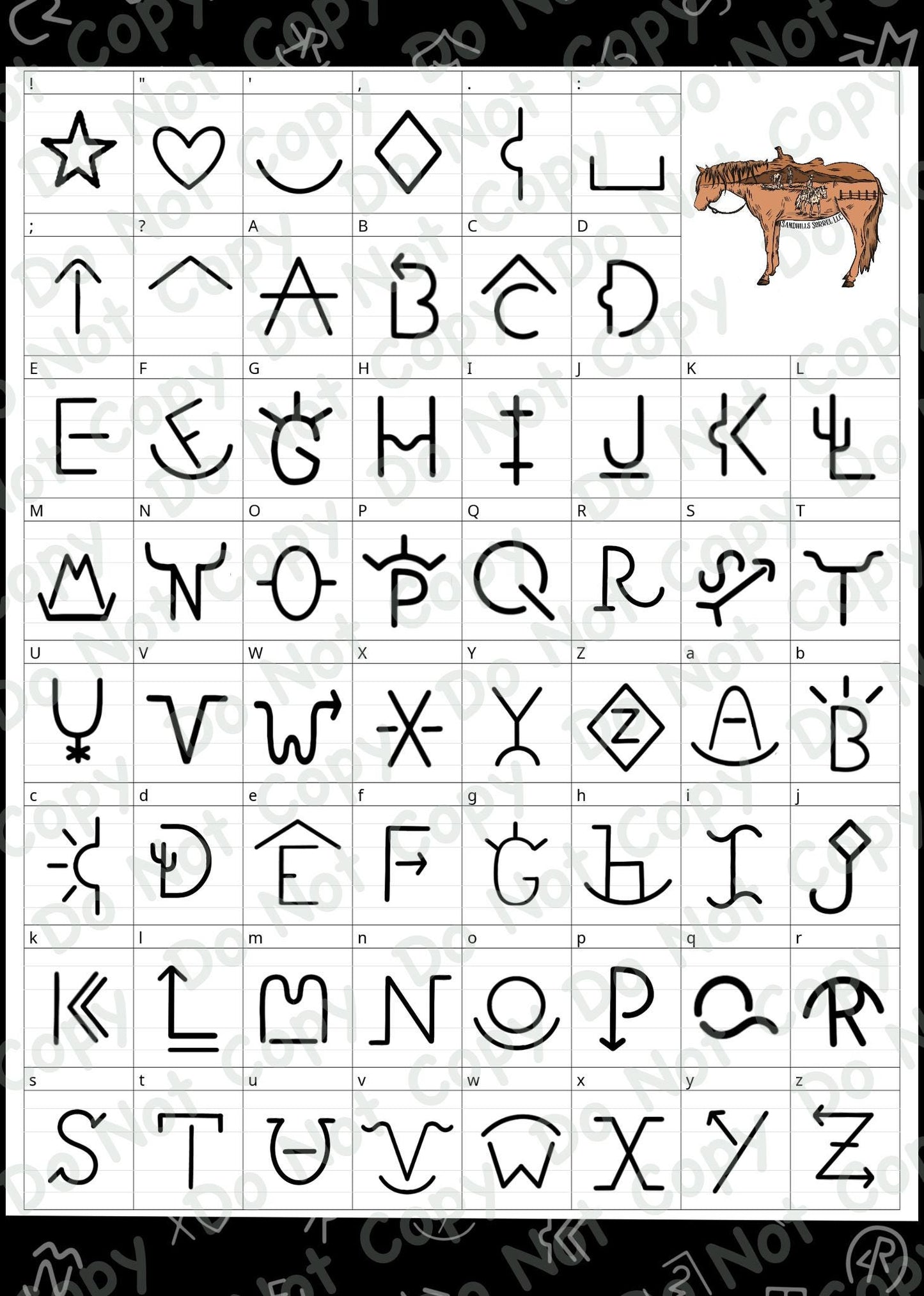 Cattle Brand Font SVG | Western Livestock Branding Typeface | Ranch Logo Font otf ttf svg | Cowboy
