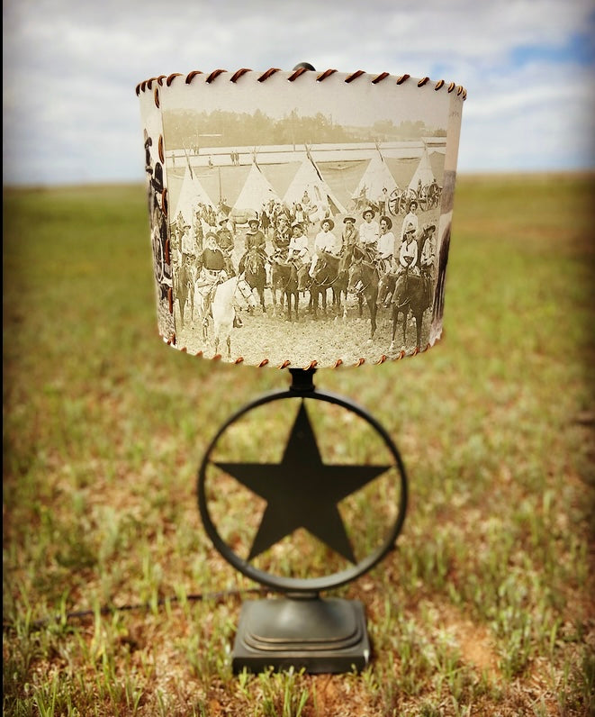 101 Ranch Cowboys and Cowgirls Lampshade Medium 11 inch