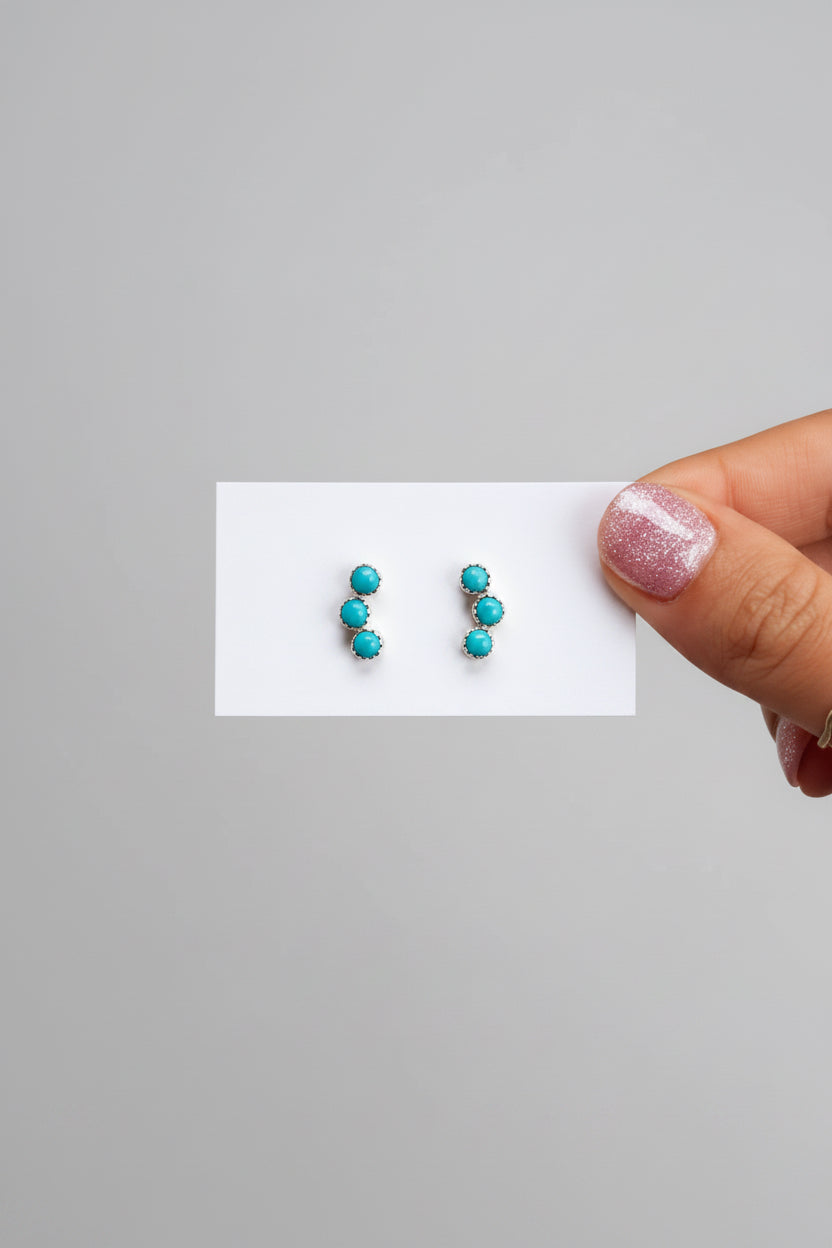 Winnett 3 Stone Crawler Earrings