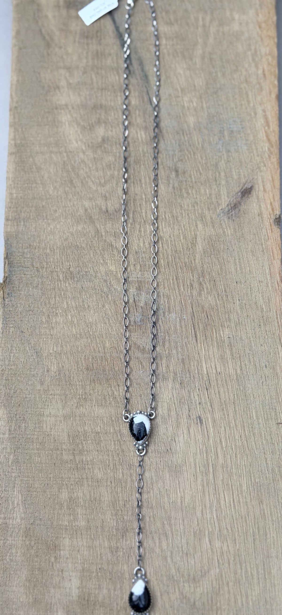 White Buffalo Lariat Necklace