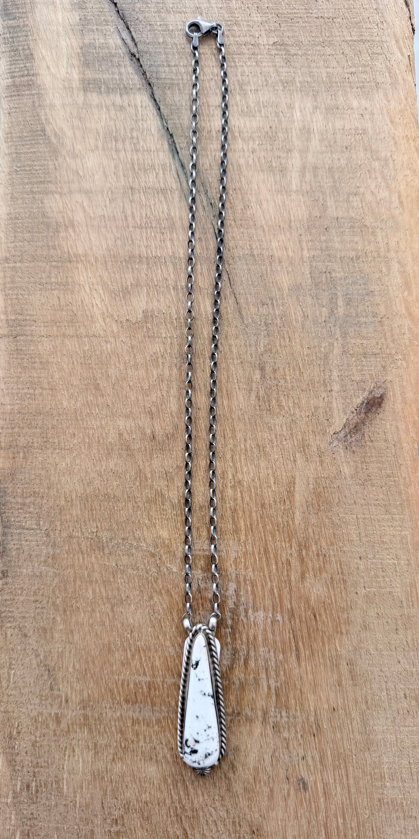 Navajo Made By Chassity Belone White Buffalo Necklace