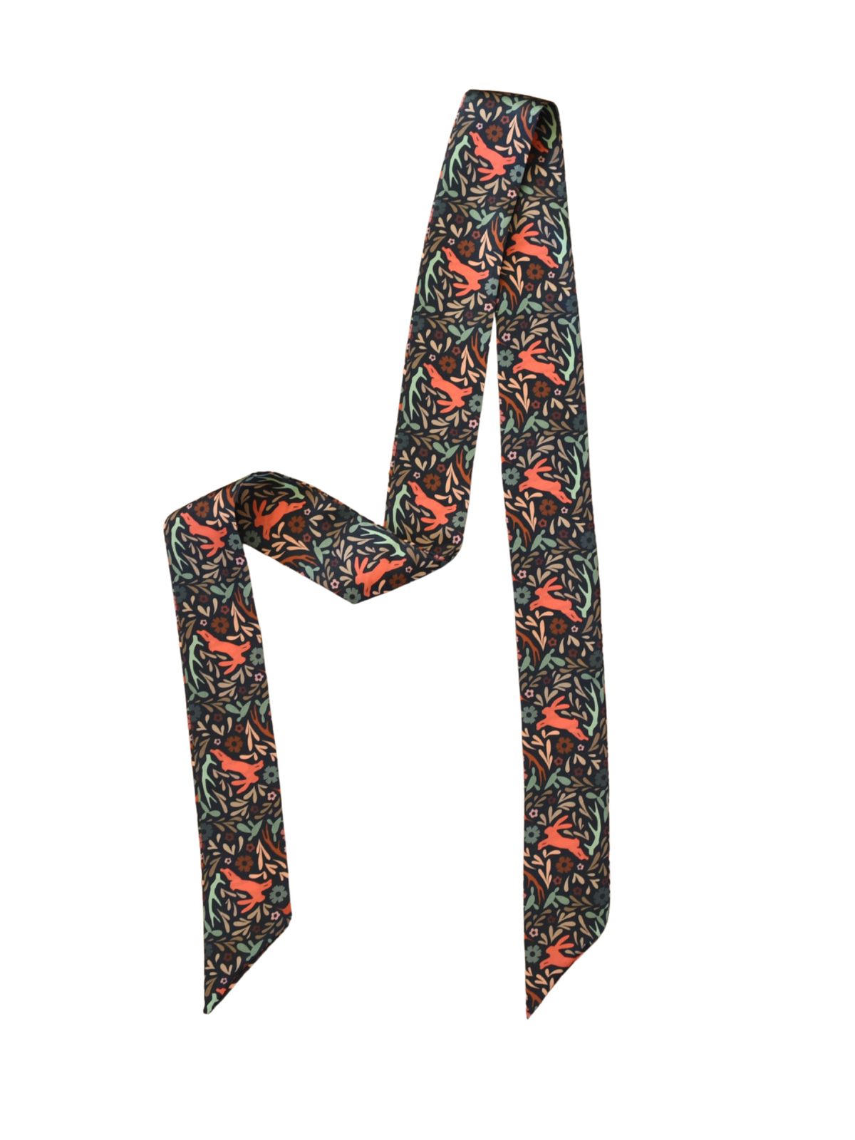 Hidden Garden Twilly Soft Satin Chiffon Western Cowgirl Scarf