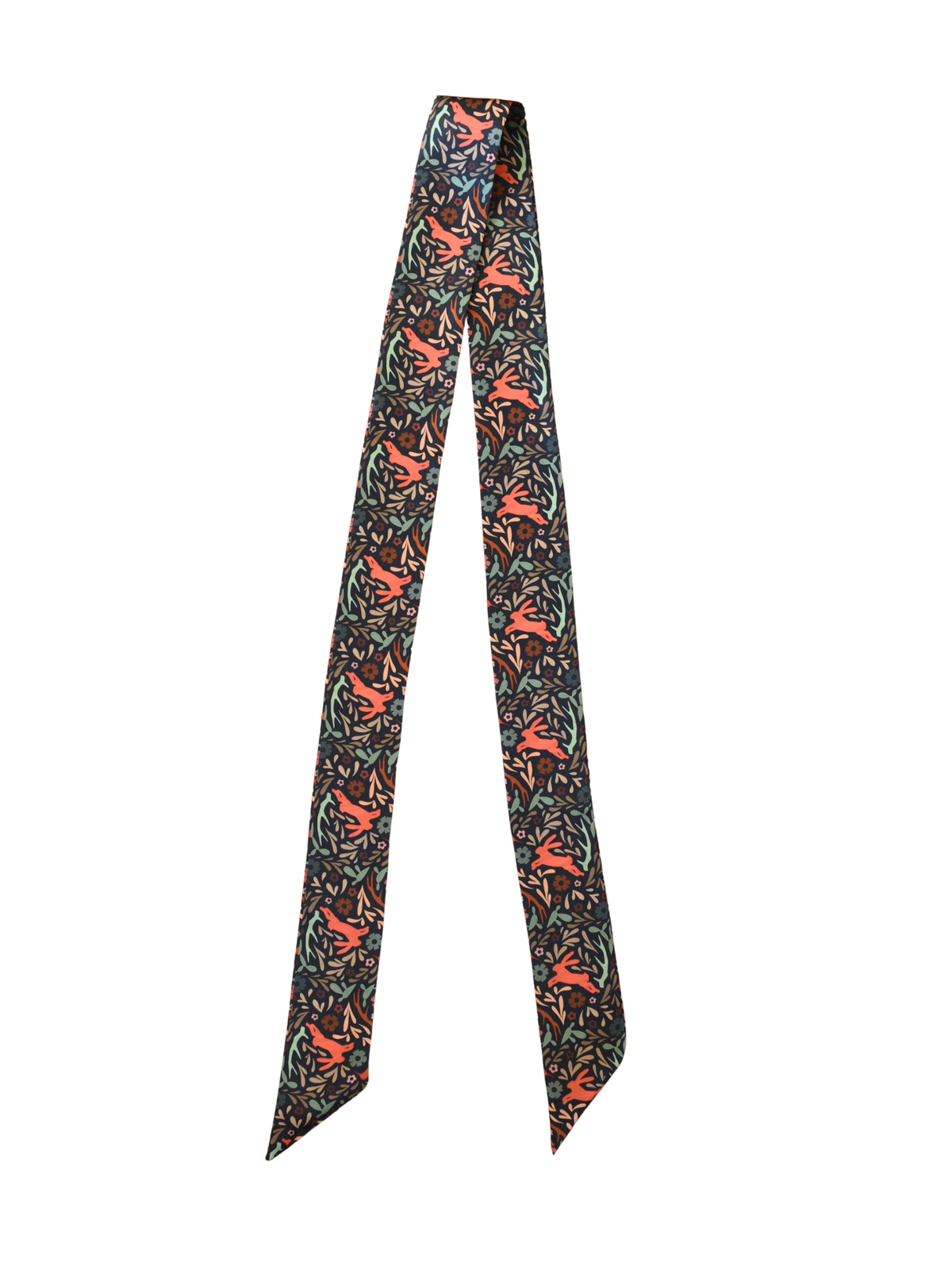 Hidden Garden Twilly Soft Satin Chiffon Western Cowgirl Scarf