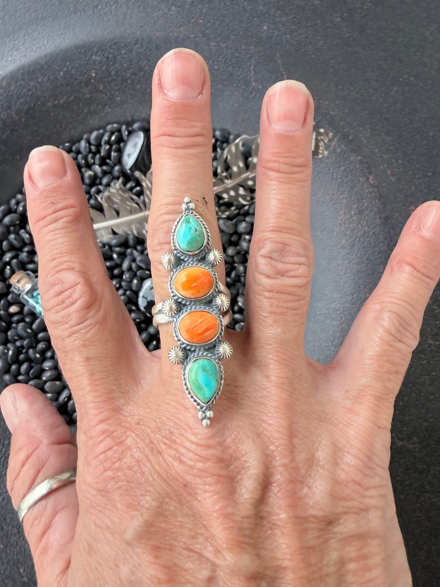 Kingman and Orange Spiny Oyster Ring