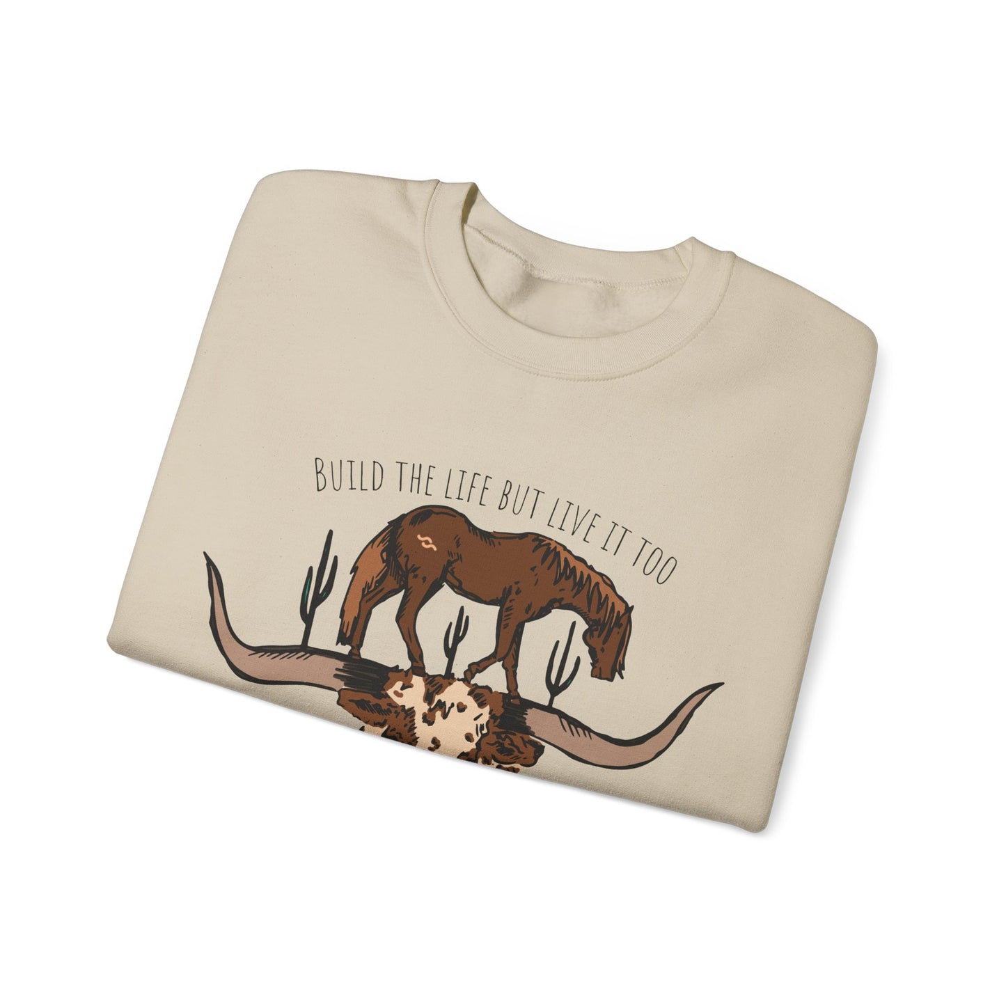 Longhorn Lone Horse Sweatshirt - Unisex Crewneck