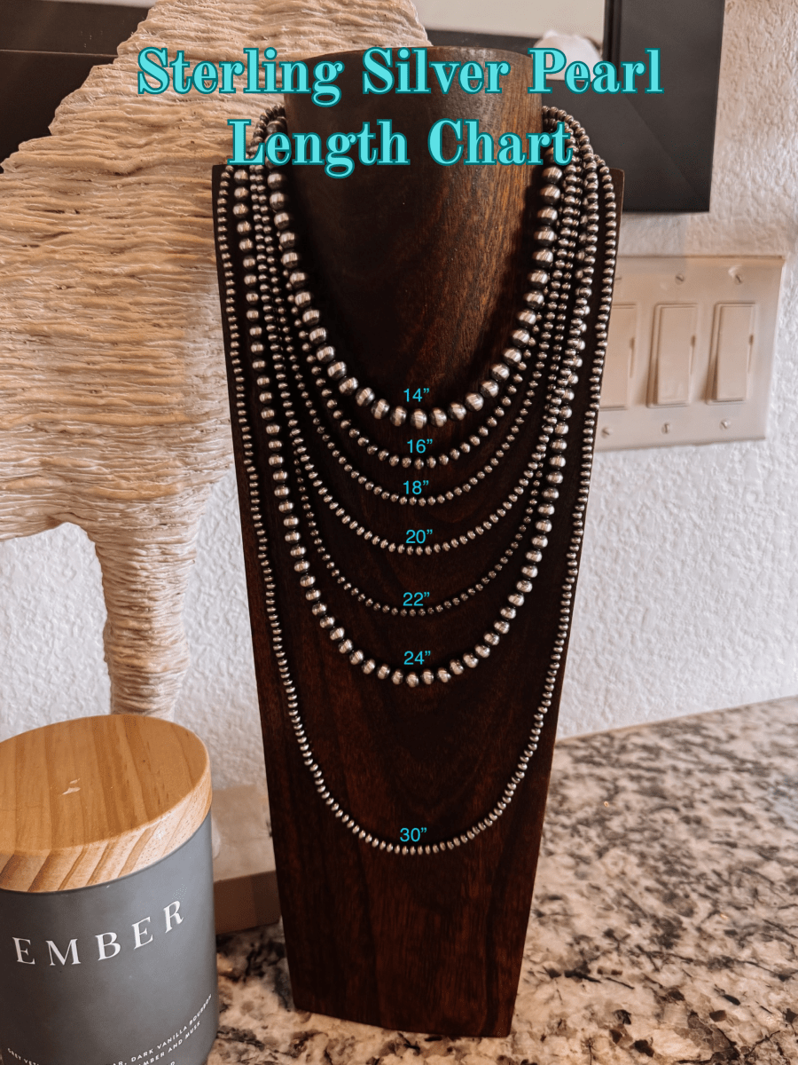 4mm Sterling Silver Pearl Necklace 14"-60" - 2