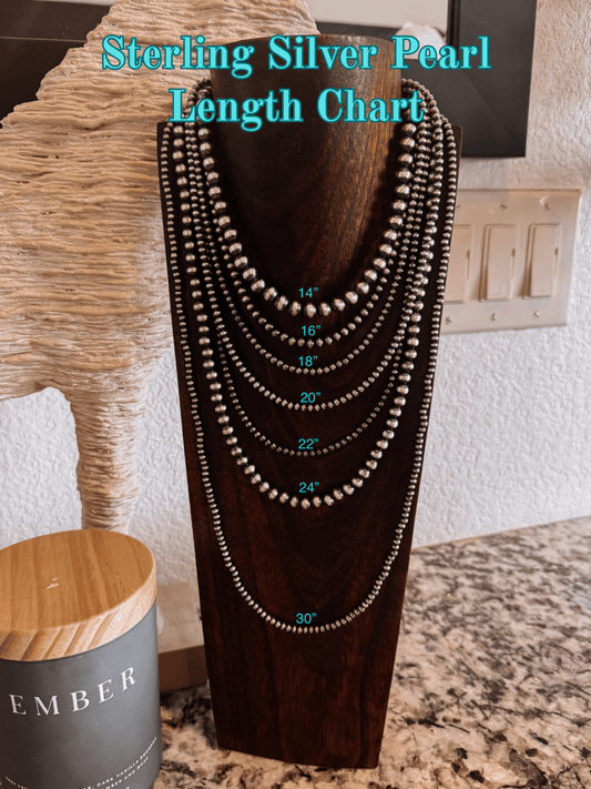 4mm Sterling Silver Pearl Necklace 14"-60" - 2