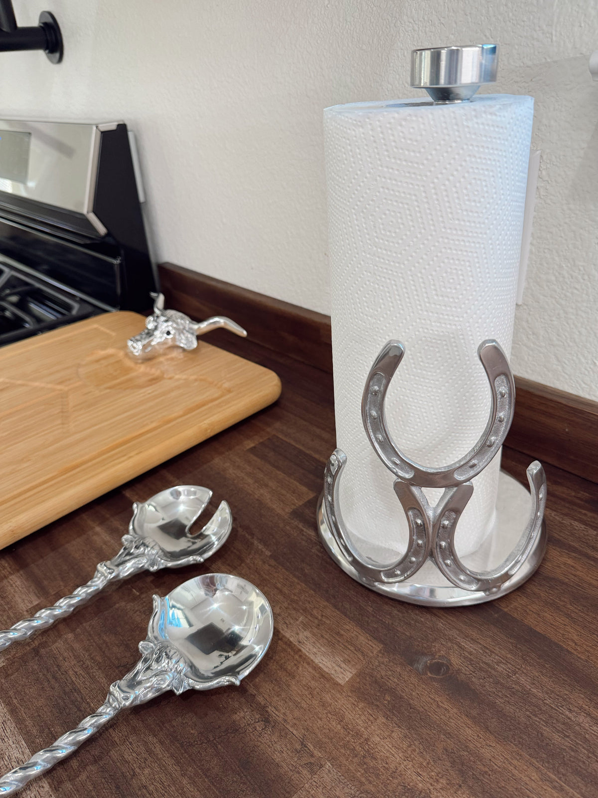 The Horseshoe Paper Towel Holder