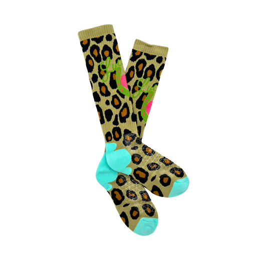 Lucky Leopard Diva Performance Boot Socks