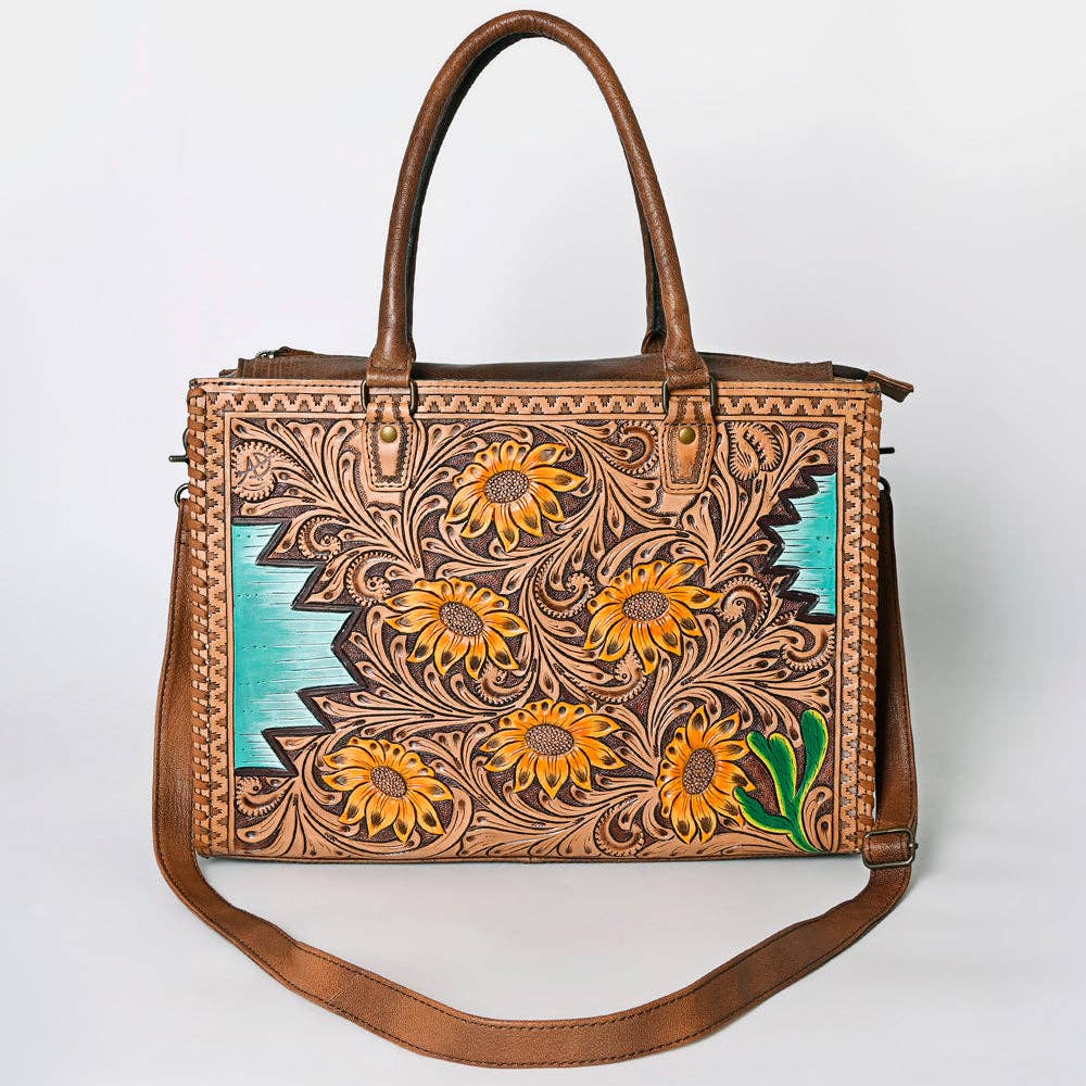 ADBG235 Tote Hand Tooled Genuine Western Leather Women Bag