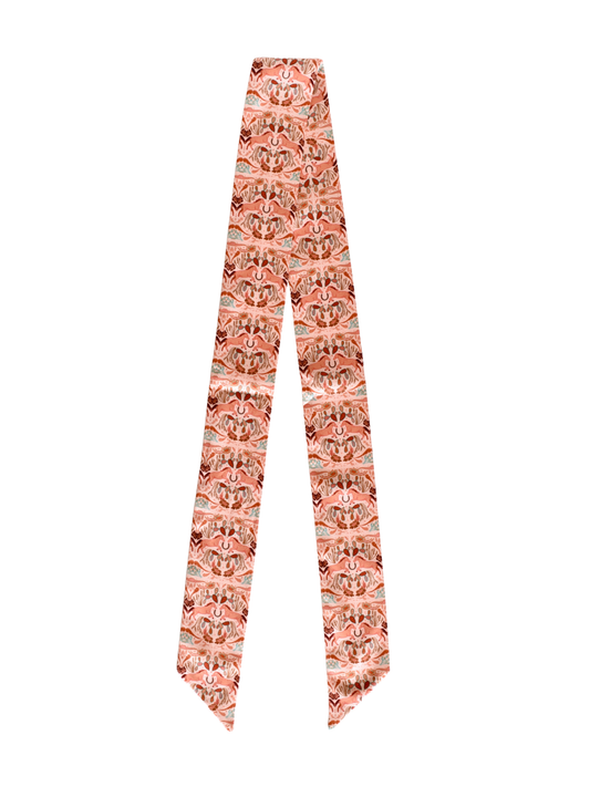 Prairie Days in Peach Western Twilly Scarf