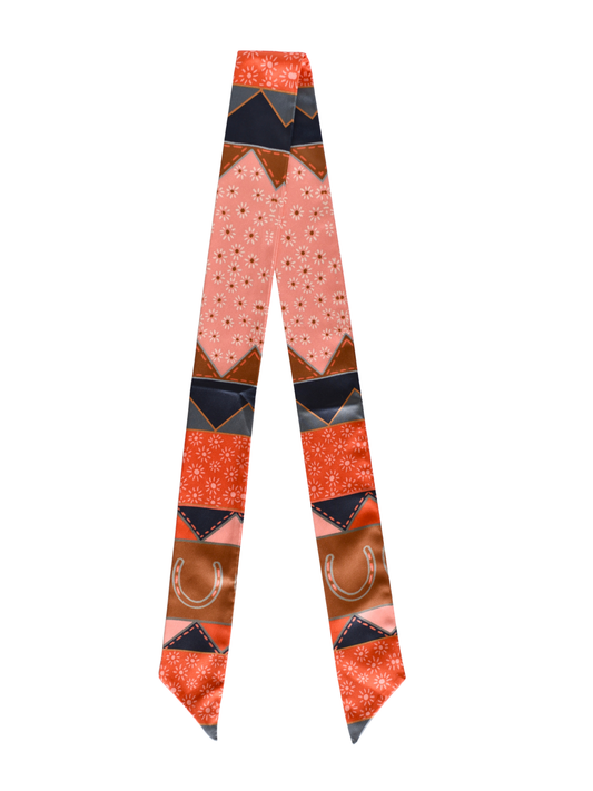 Frontier Bound Quilted Patchwork Twilly Scarf