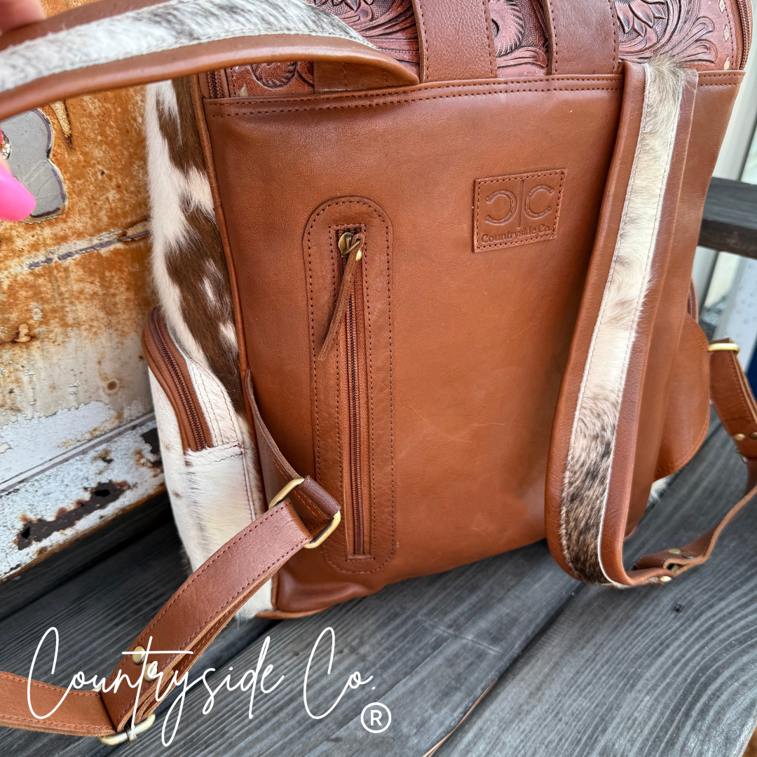Mesa Cowhide Backpack Laptop Bag, travel bag