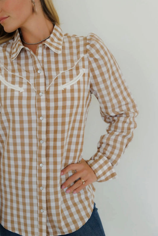 The Gingham Pearl Snap