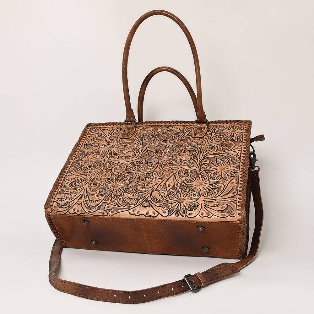 ADBG235 Tote Hand Tooled Genuine Western Leather Women Bag