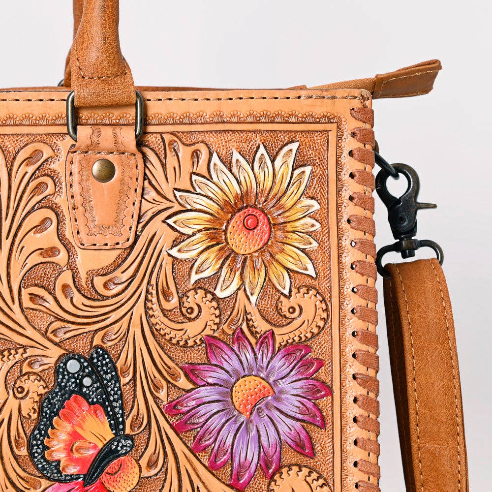ADBG235 Tote Hand Tooled Genuine Western Leather Women Bag