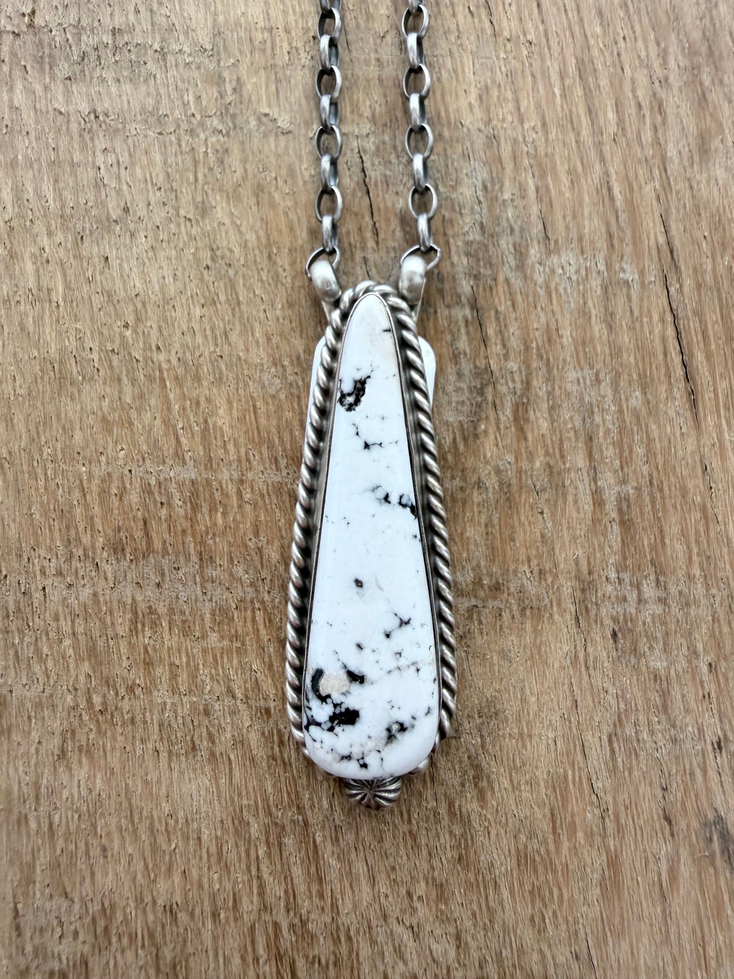 Navajo Made By Chassity Belone White Buffalo Necklace