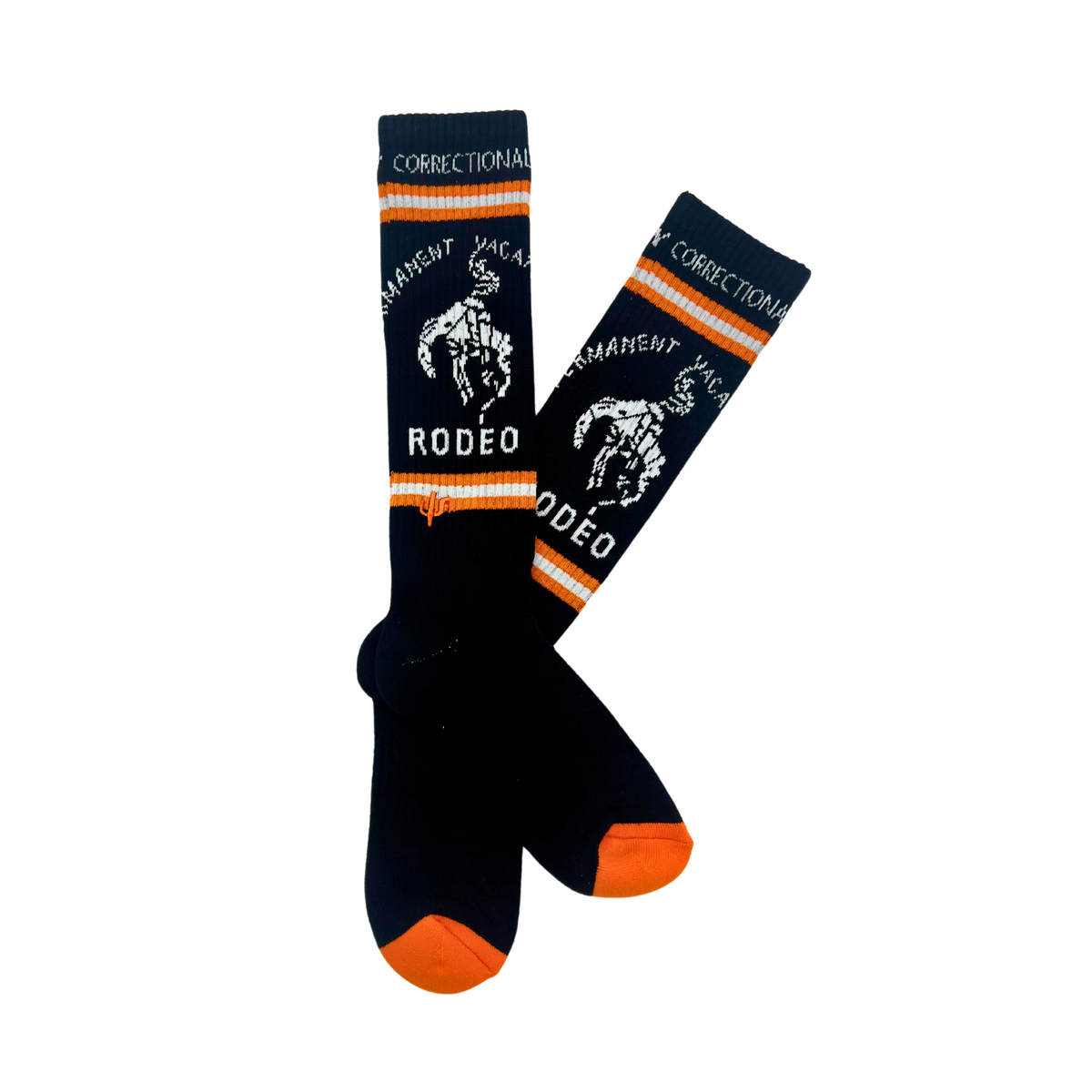 Cactus Alley-Correctional Vaca Blk Performance Boot Socks