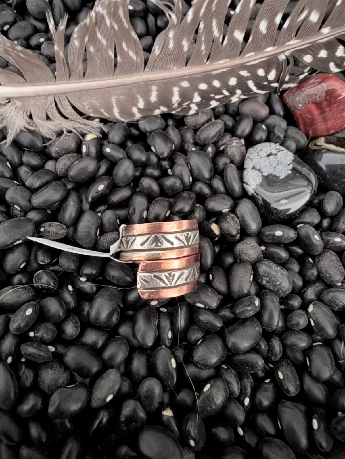 Copper and Sterling Silver Navajo Made by Wylie Secatero