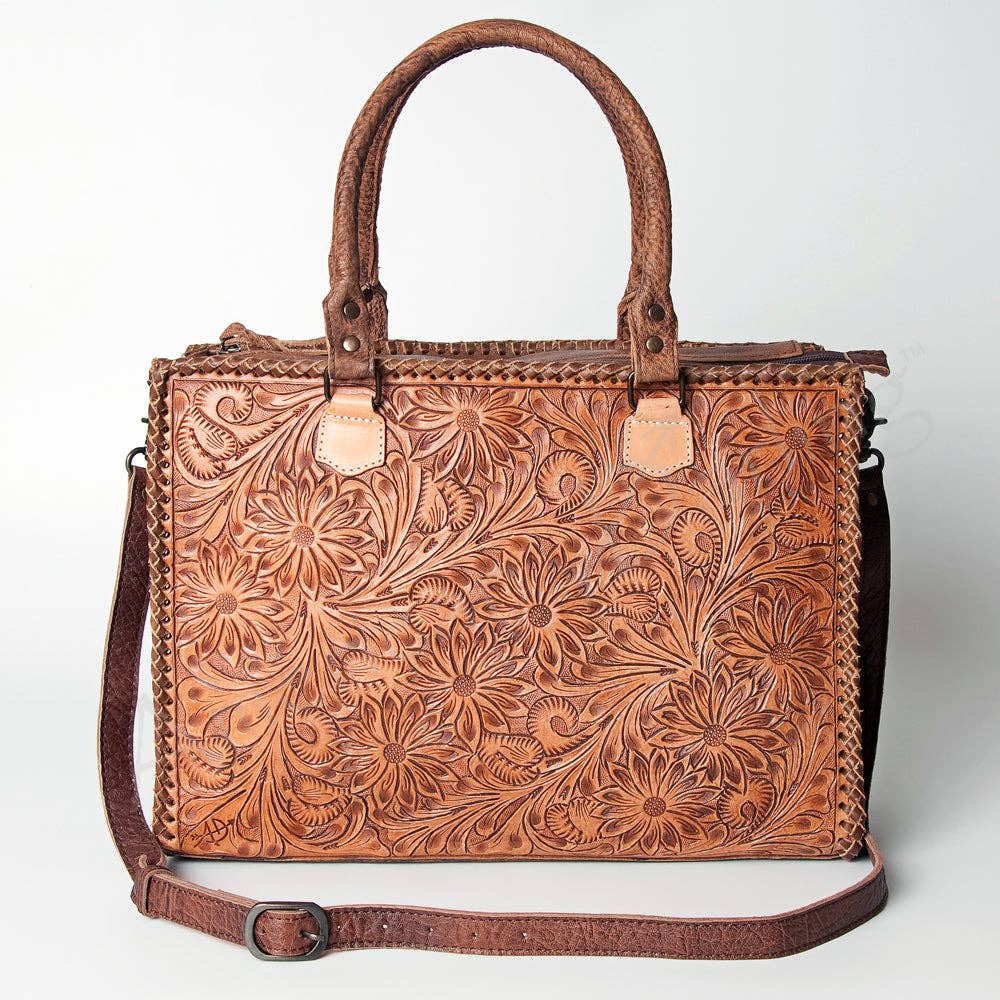 ADBG235 Tote Hand Tooled Genuine Western Leather Women Bag