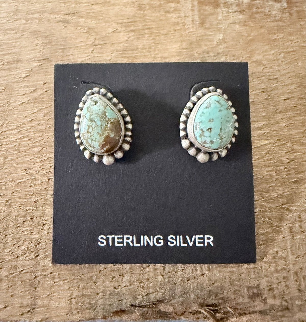 #8 and Sterling Silver Stud Earrings