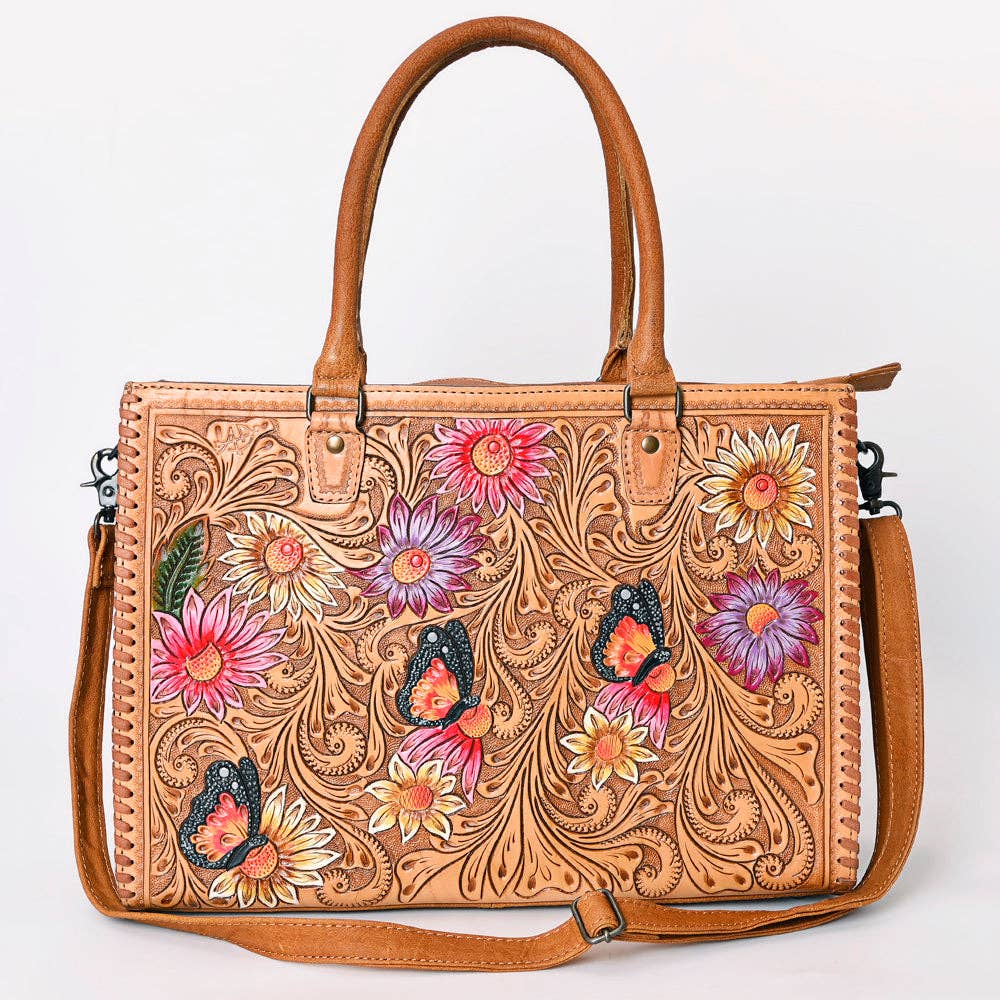 ADBG235 Tote Hand Tooled Genuine Western Leather Women Bag